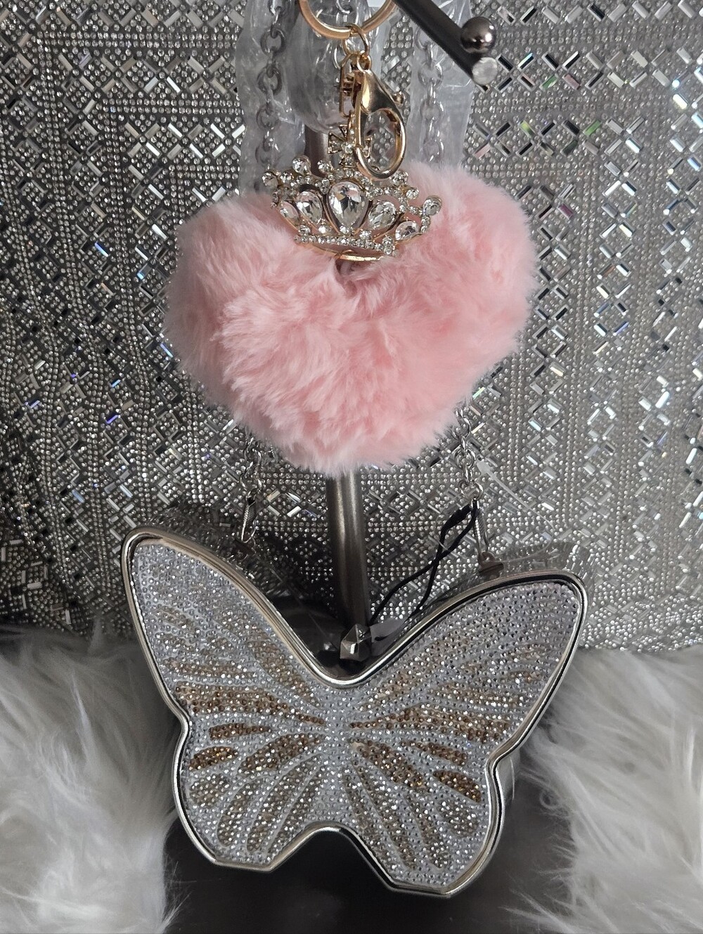 ALDO Butterfly Crystal Embellished Clutch